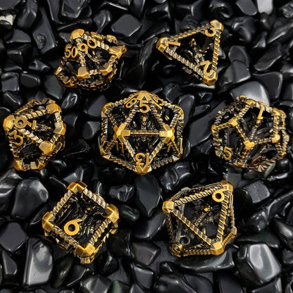 Metal Hollow Dice Polyhedron