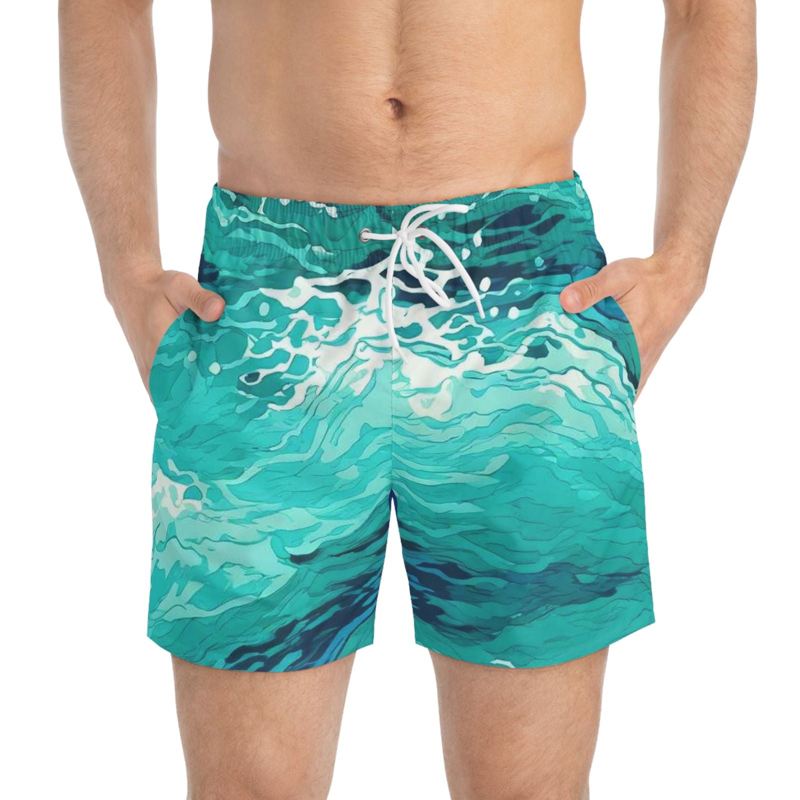 Oceanwave 1 Swim Trunks (AOP) - S-Mart Shop Smart Treasures