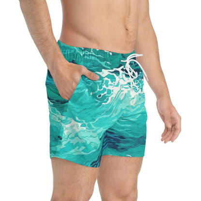 Oceanwave 1 Swim Trunks (AOP) - S-Mart Shop Smart Treasures