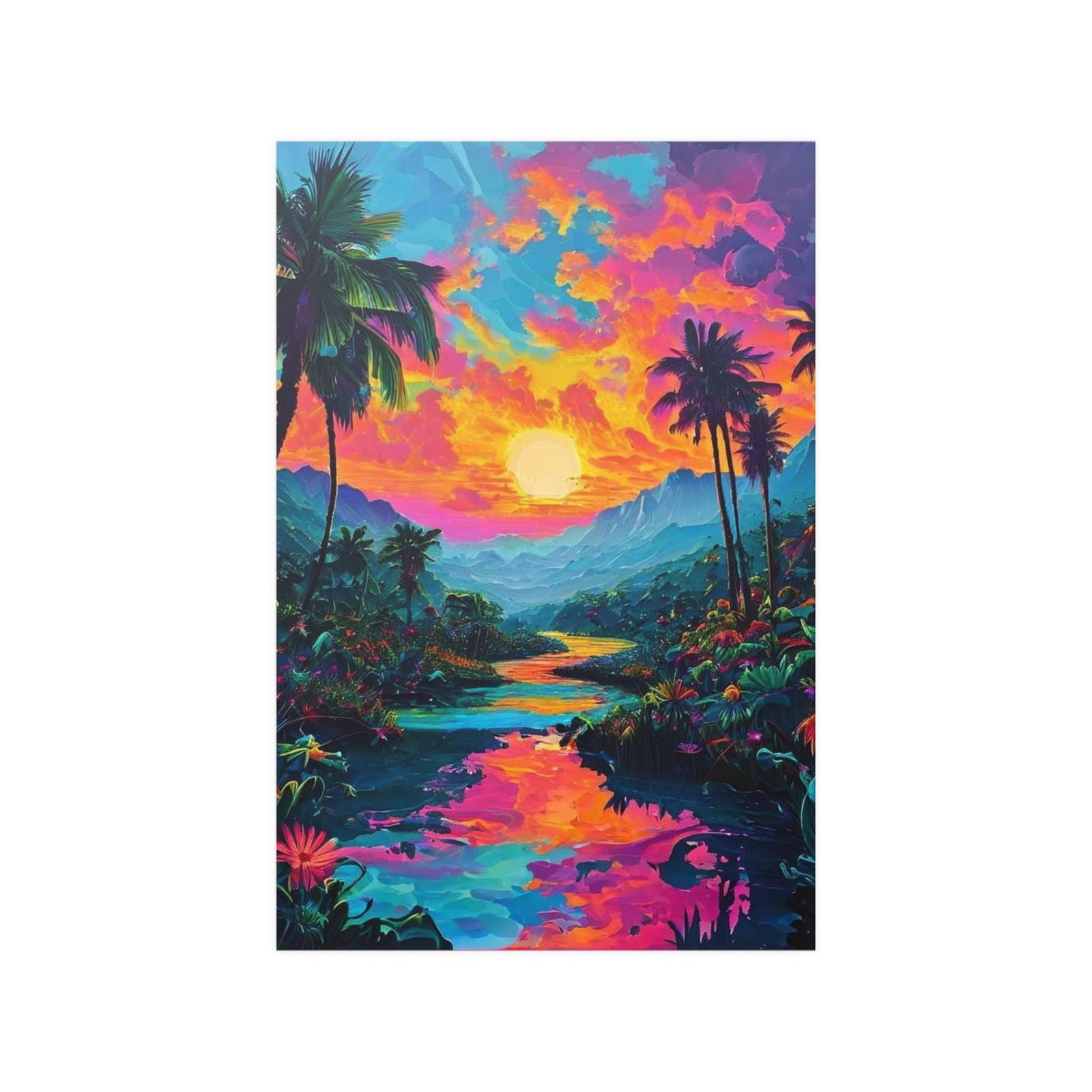 Paradise Sunset Satin Posters (210gsm) - S-Mart Shop Smart Treasures