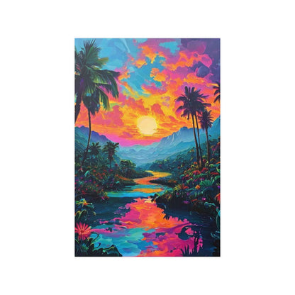 Paradise Sunset Satin Posters (210gsm) - S-Mart Shop Smart Treasures