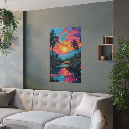 Paradise Sunset Satin Posters (210gsm) - S-Mart Shop Smart Treasures