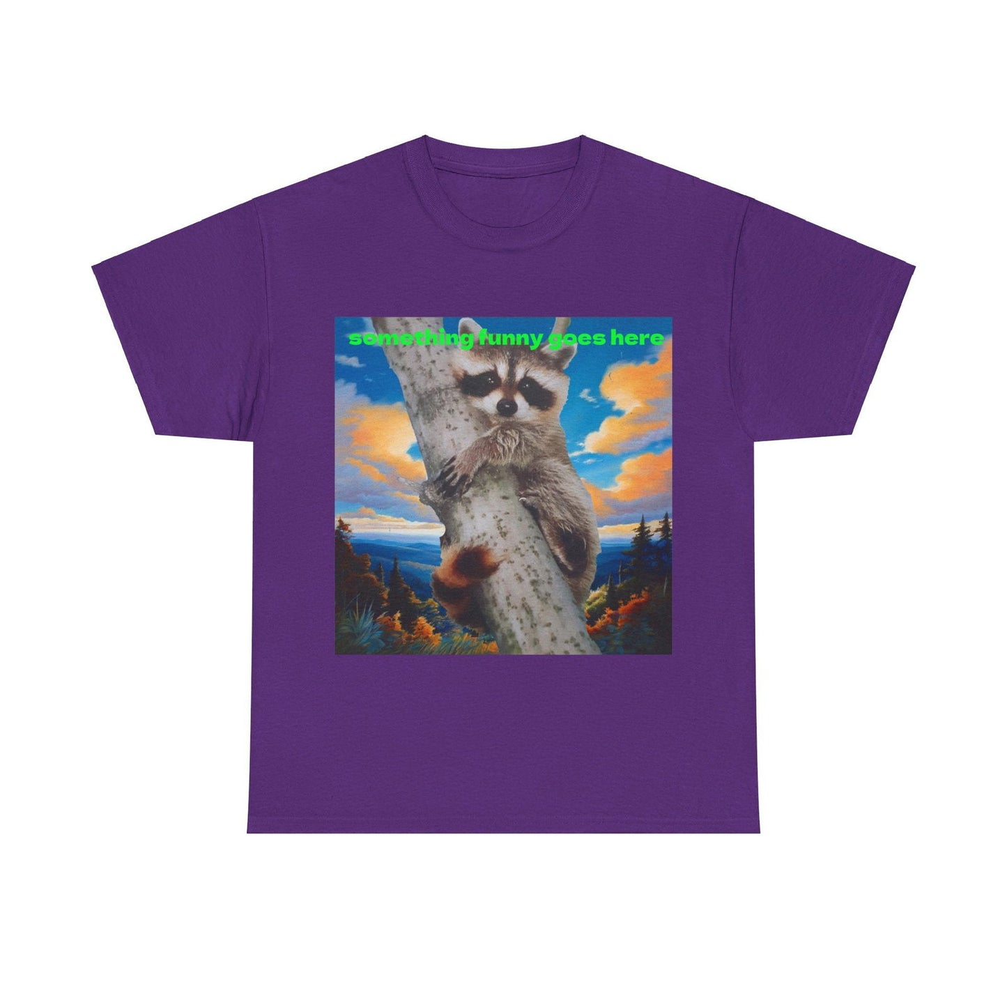 Raccoon Unisex Heavy Cotton Tee - S-Mart Shop Smart Treasures