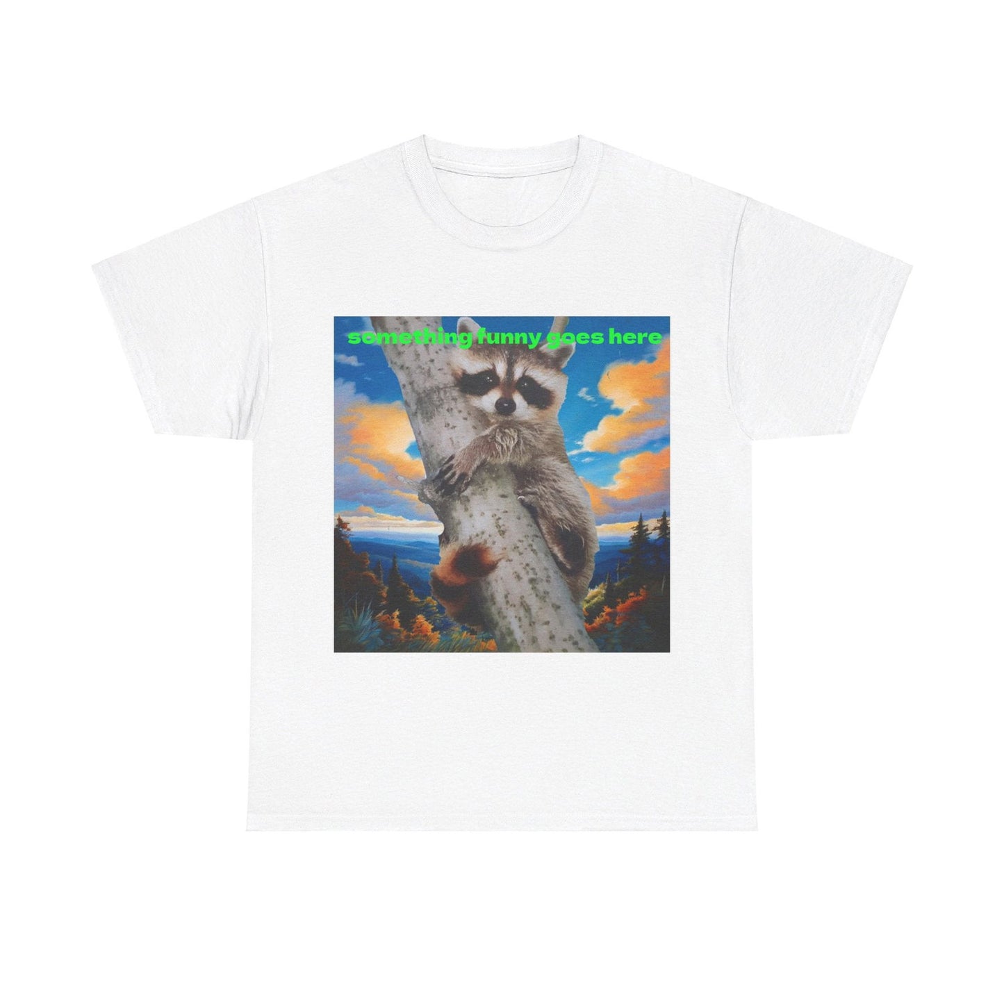 Raccoon Unisex Heavy Cotton Tee - S-Mart Shop Smart Treasures
