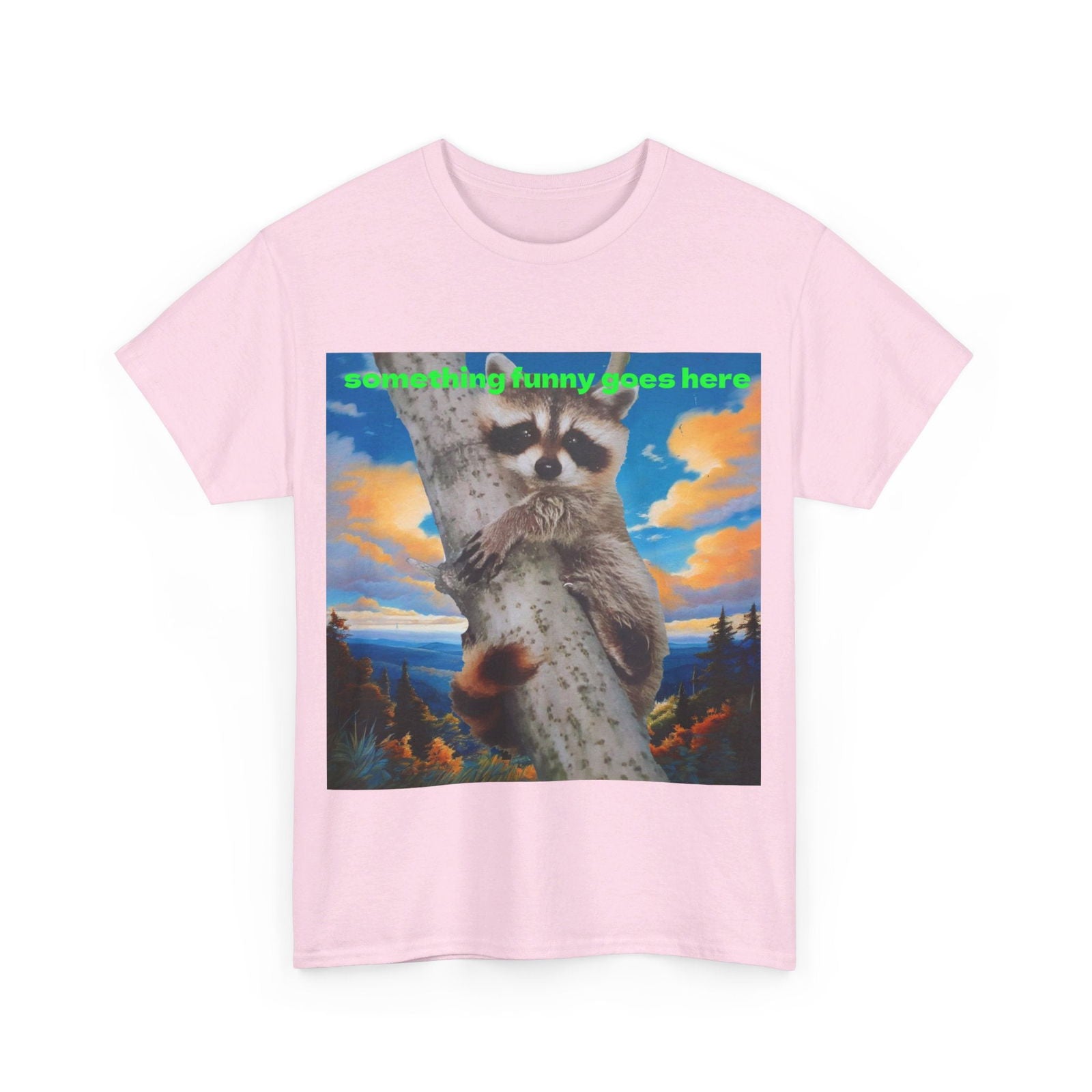 Raccoon Unisex Heavy Cotton Tee - S-Mart Shop Smart Treasures