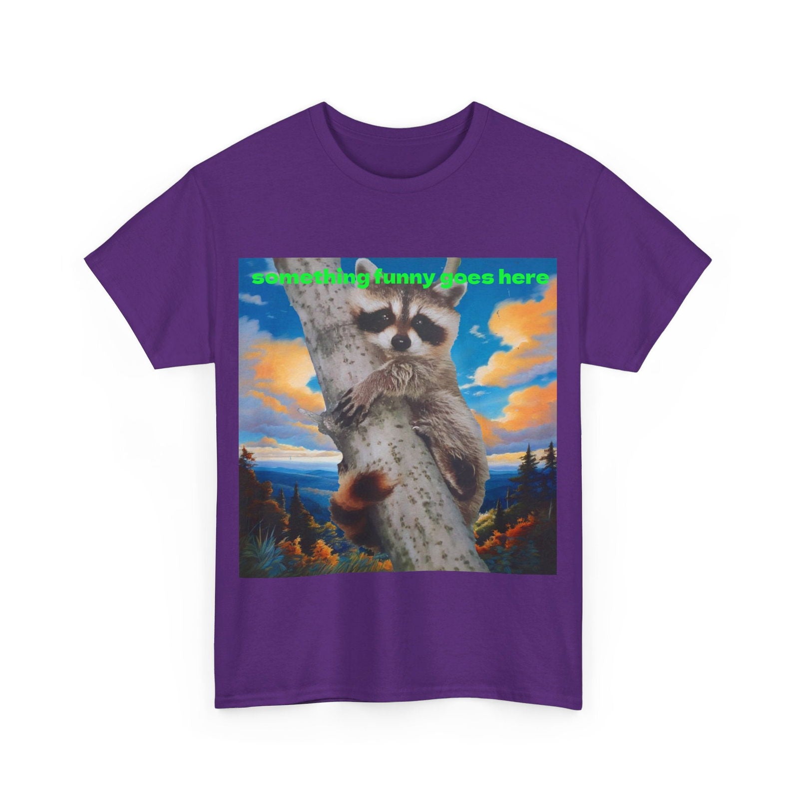 Raccoon Unisex Heavy Cotton Tee - S-Mart Shop Smart Treasures