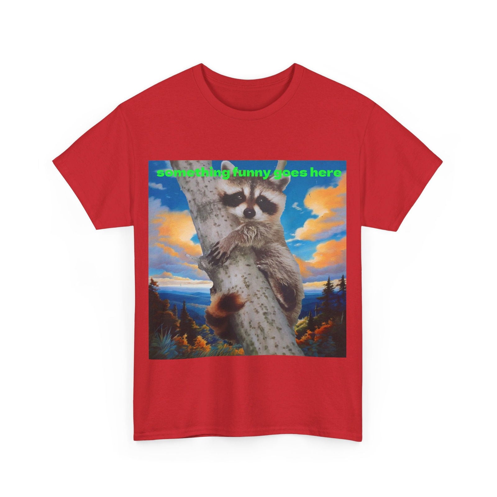 Raccoon Unisex Heavy Cotton Tee - S-Mart Shop Smart Treasures