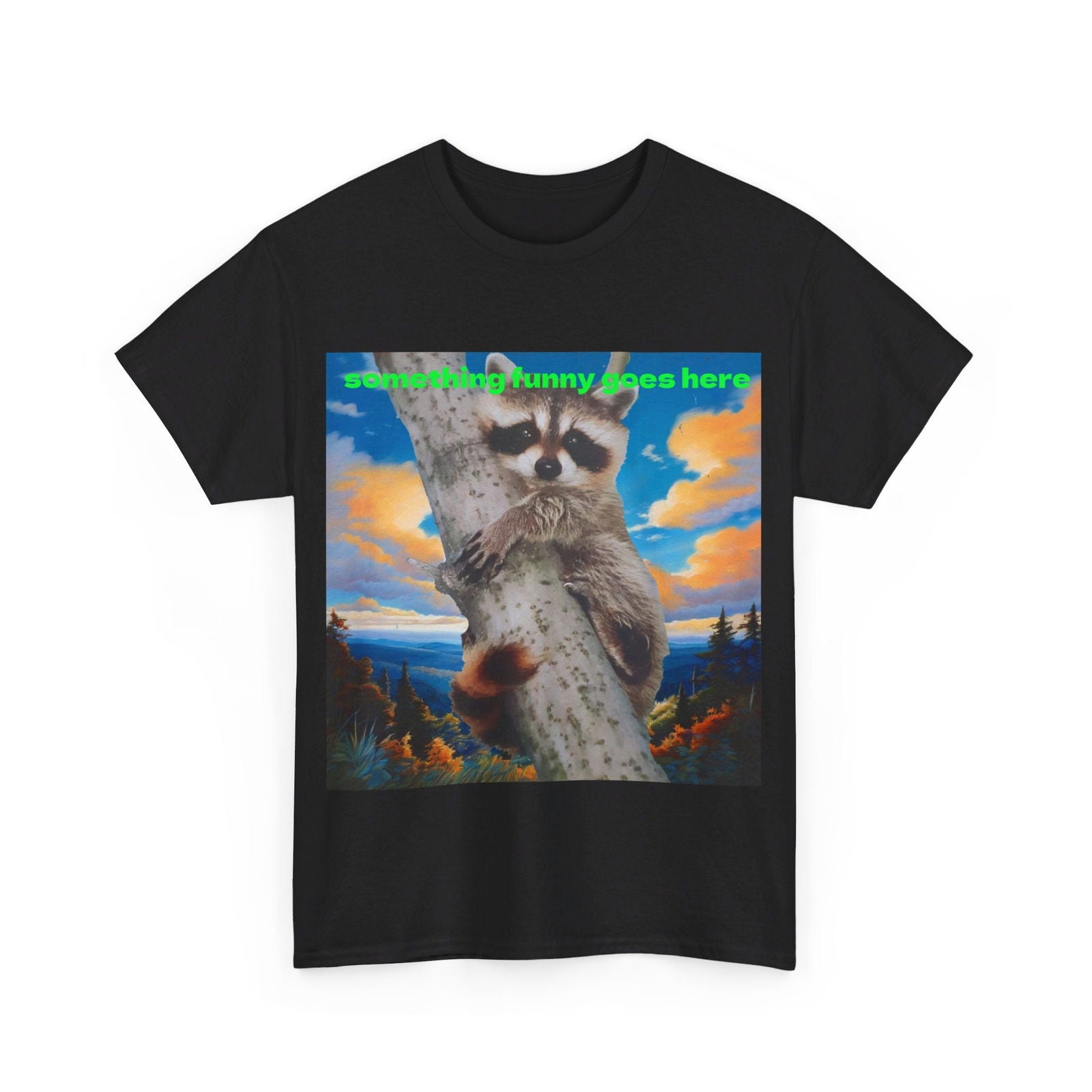Raccoon Unisex Heavy Cotton Tee - S-Mart Shop Smart Treasures