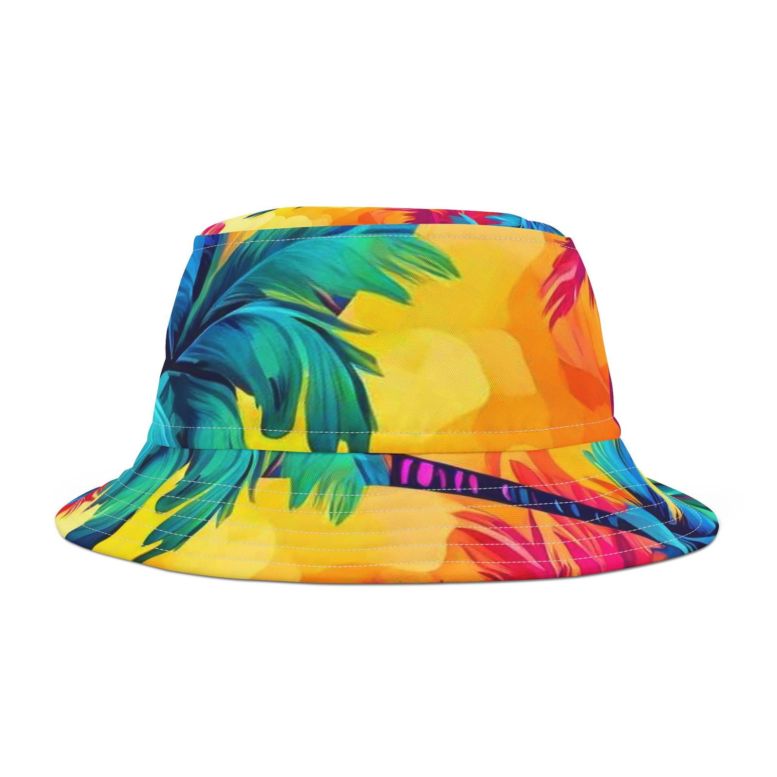 Rainbow Palm Bucket Hat (AOP) - S-Mart Shop Smart Treasures