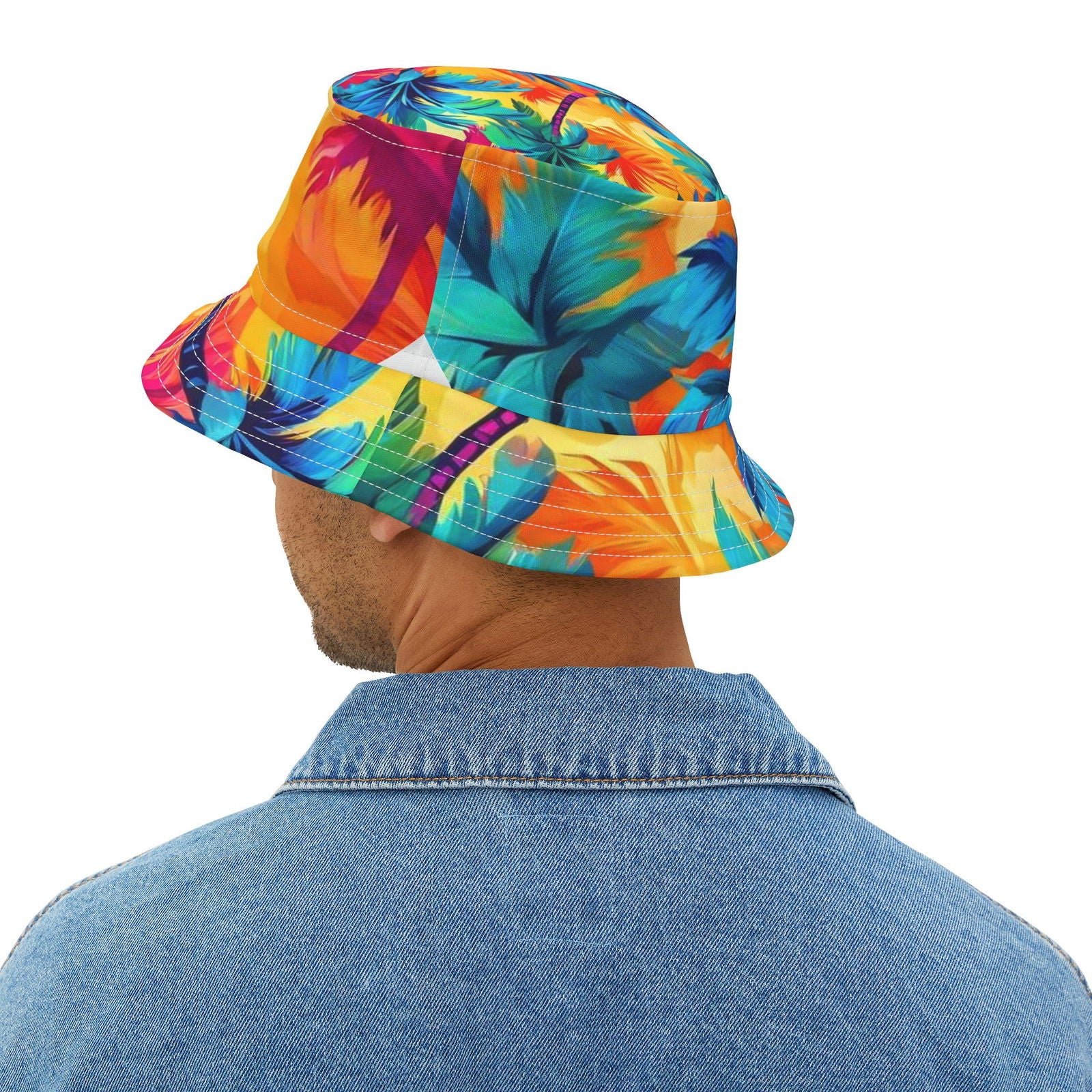 Rainbow Palm Bucket Hat (AOP) - S-Mart Shop Smart Treasures