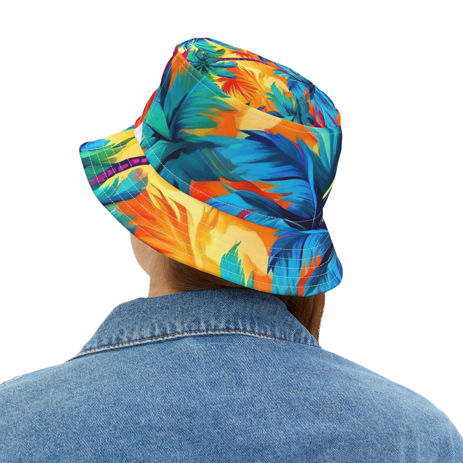 Rainbow Palm Bucket Hat (AOP) - S-Mart Shop Smart Treasures