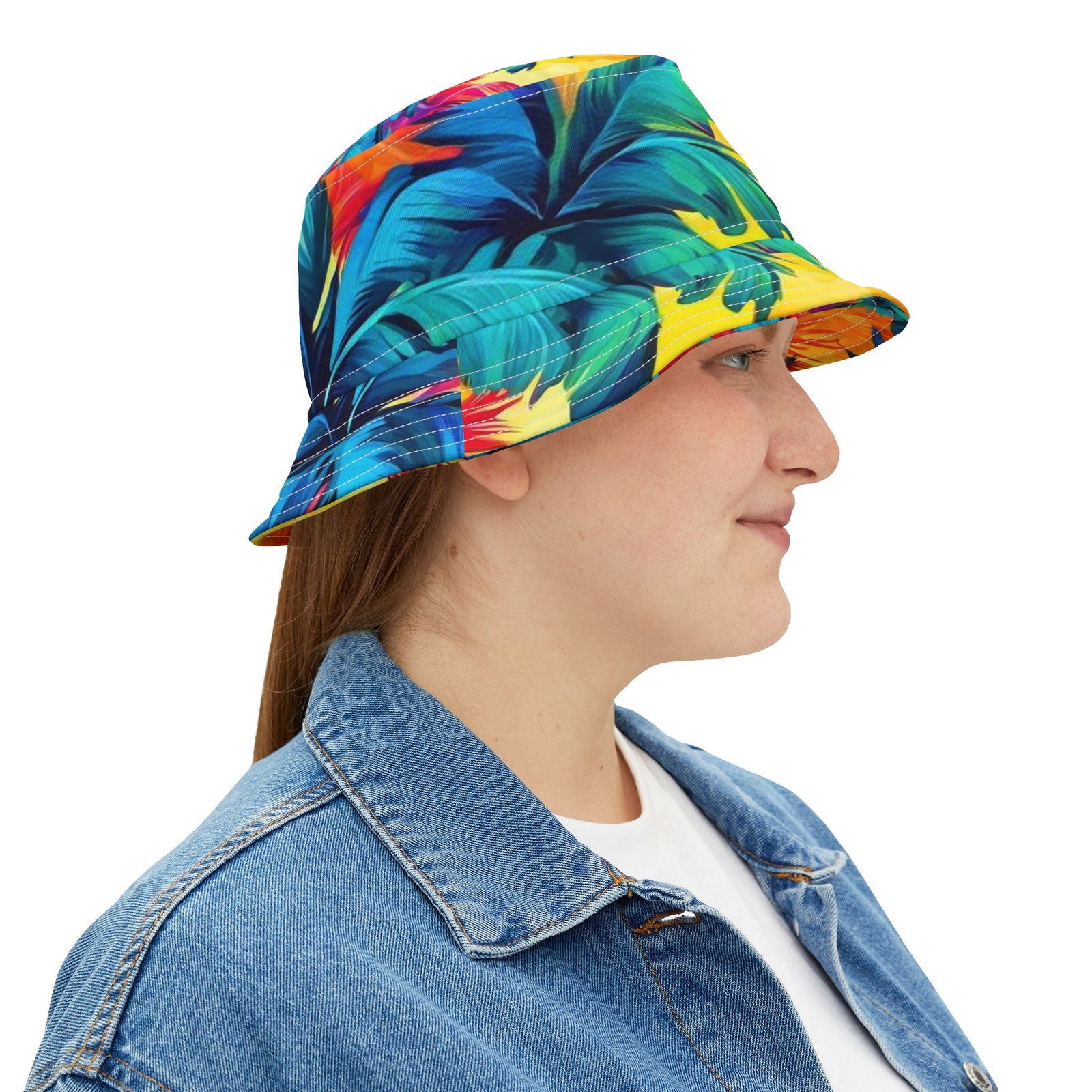 Rainbow Palm Bucket Hat (AOP) - S-Mart Shop Smart Treasures
