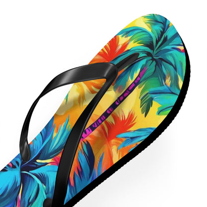 Rainbow Palm Flip Flops - S-Mart Shop Smart Treasures