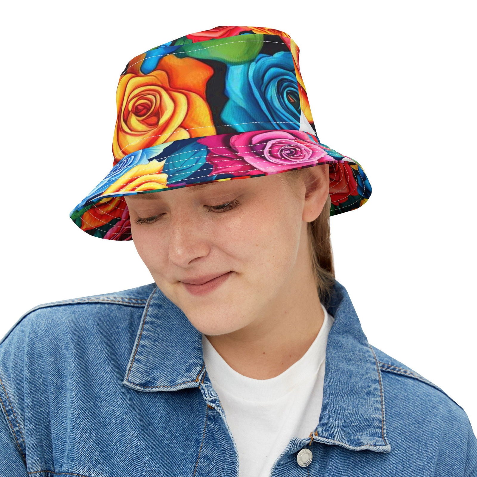Rainbow Roses Bucket Hat (AOP) - S-Mart Shop Smart Treasures