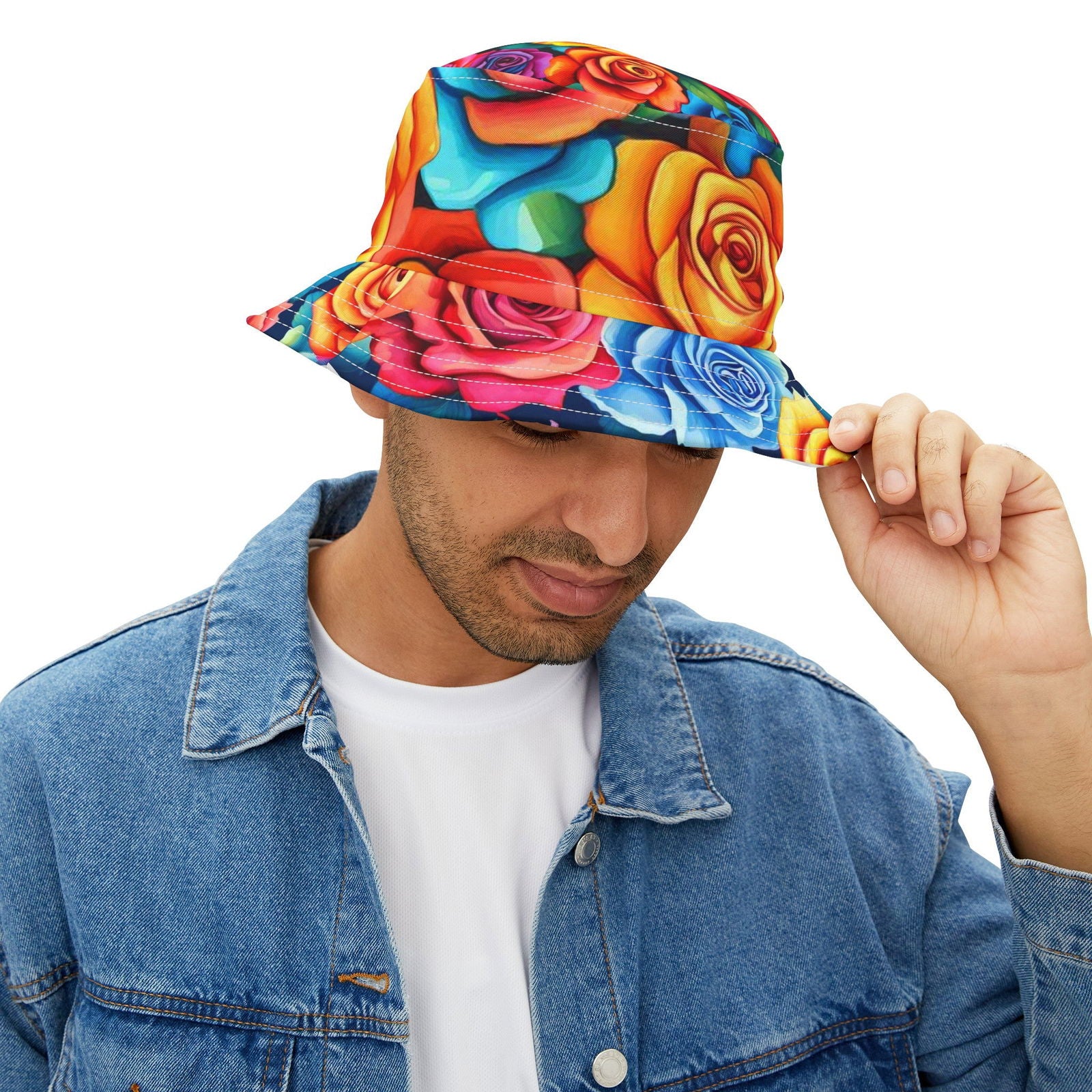 Rainbow Roses Bucket Hat (AOP) - S-Mart Shop Smart Treasures