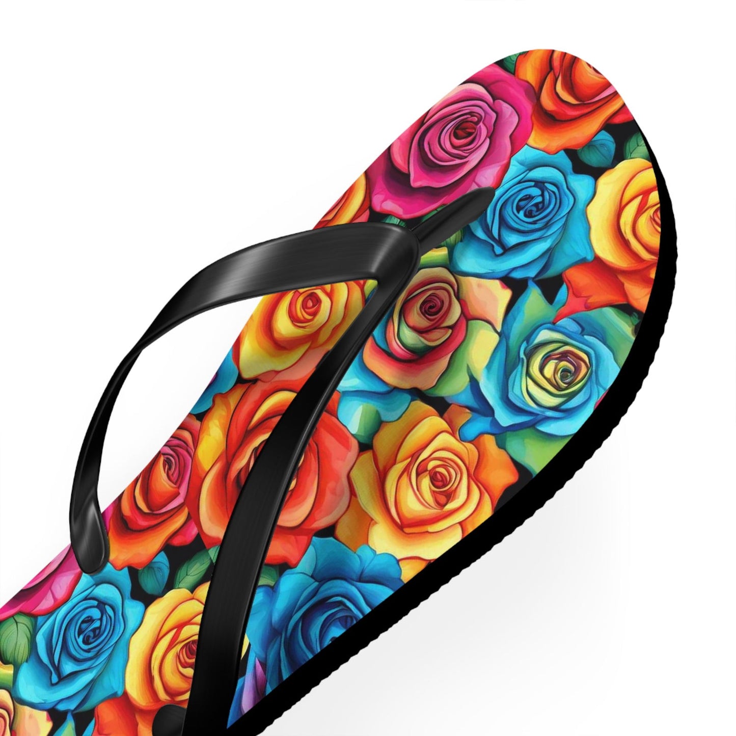 Rainbow Roses Flip Flops - S-Mart Shop Smart Treasures