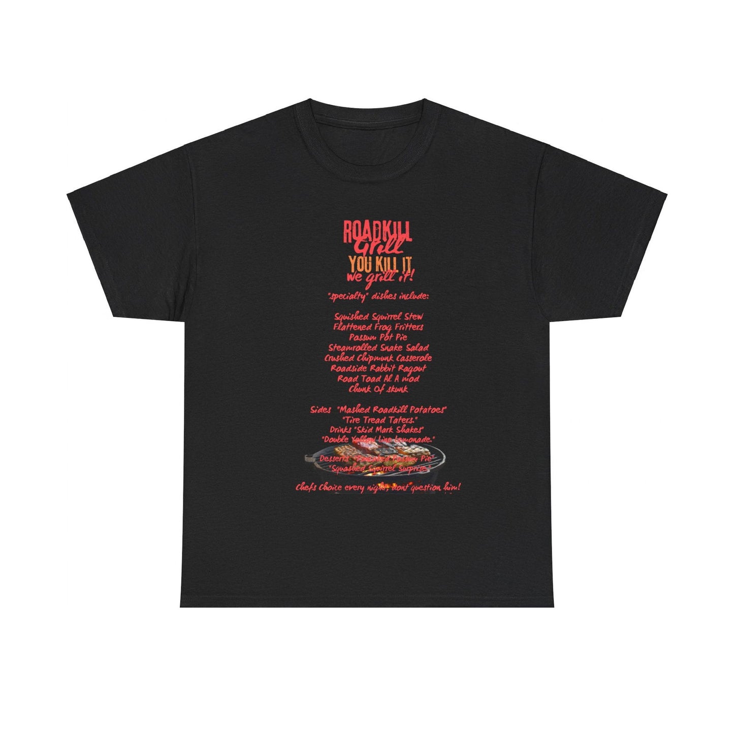Road Kill Grill Unisex Heavy Cotton Tee - S-Mart Shop Smart Treasures