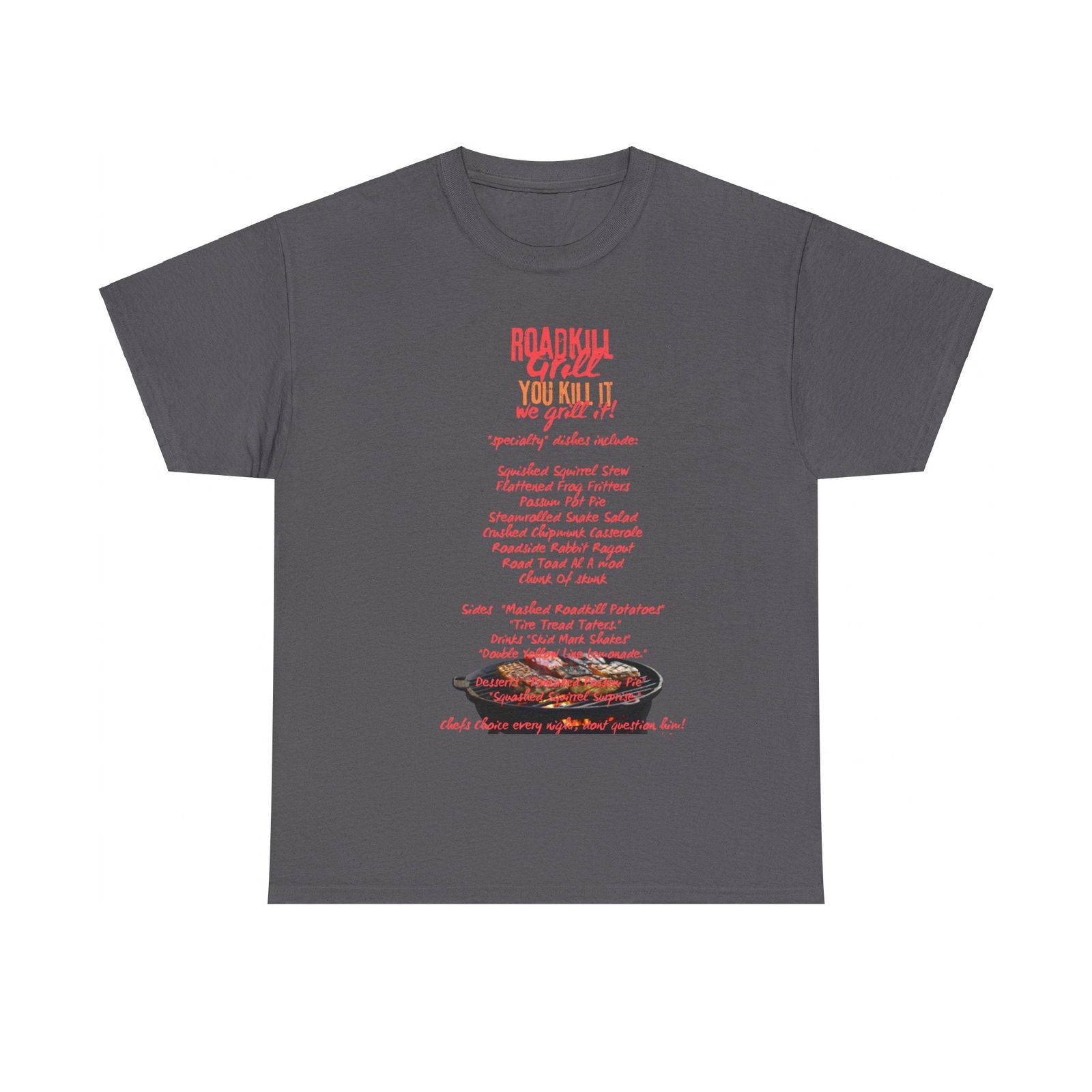Road Kill Grill Unisex Heavy Cotton Tee - S-Mart Shop Smart Treasures