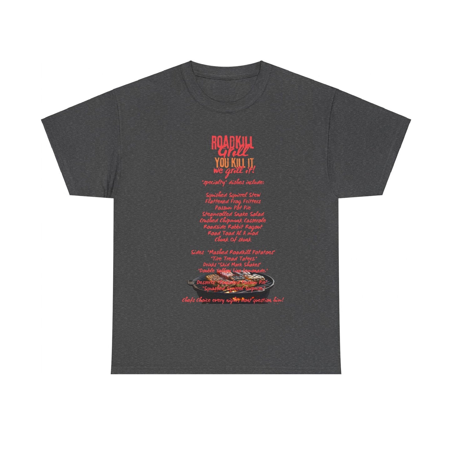 Road Kill Grill Unisex Heavy Cotton Tee - S-Mart Shop Smart Treasures