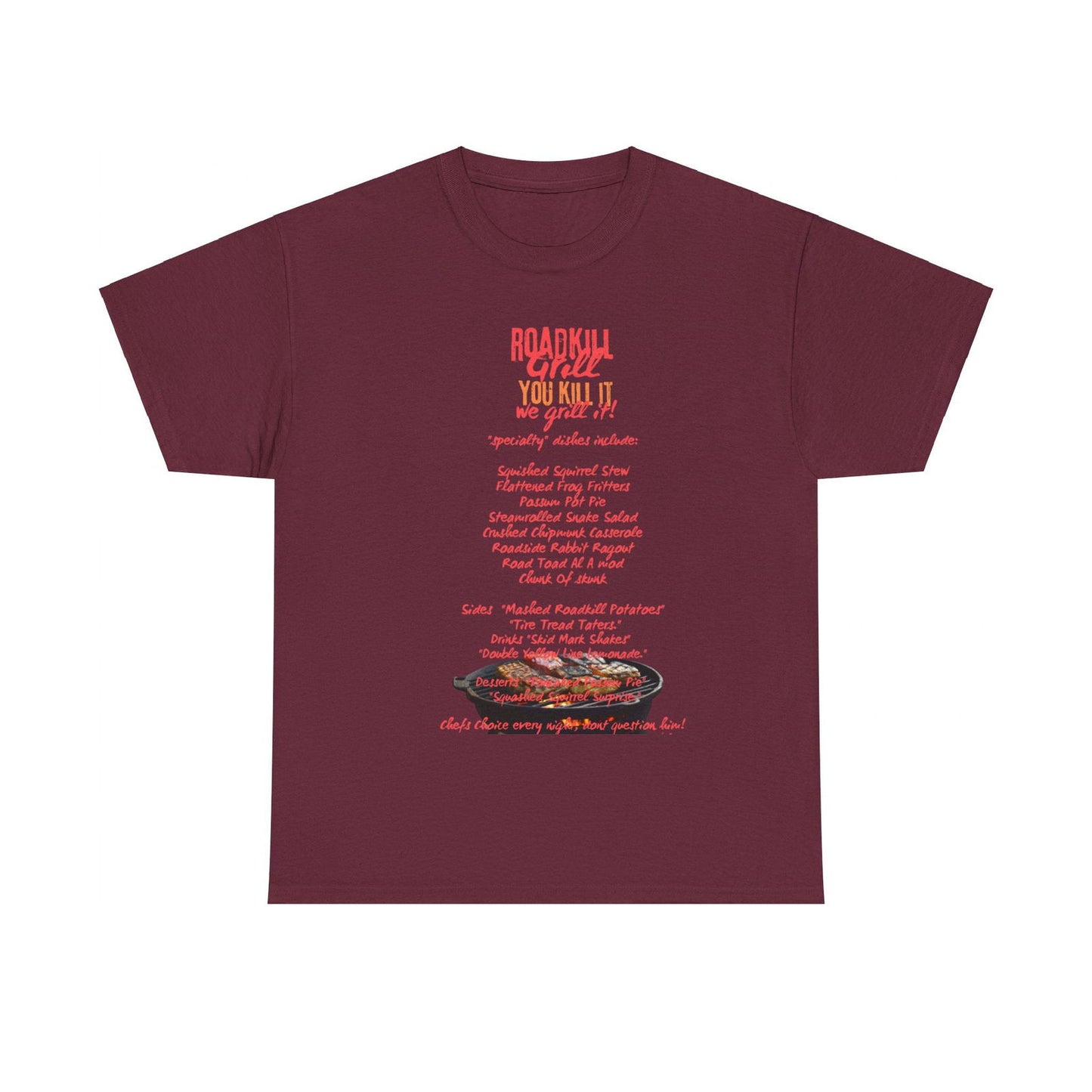 Road Kill Grill Unisex Heavy Cotton Tee - S-Mart Shop Smart Treasures