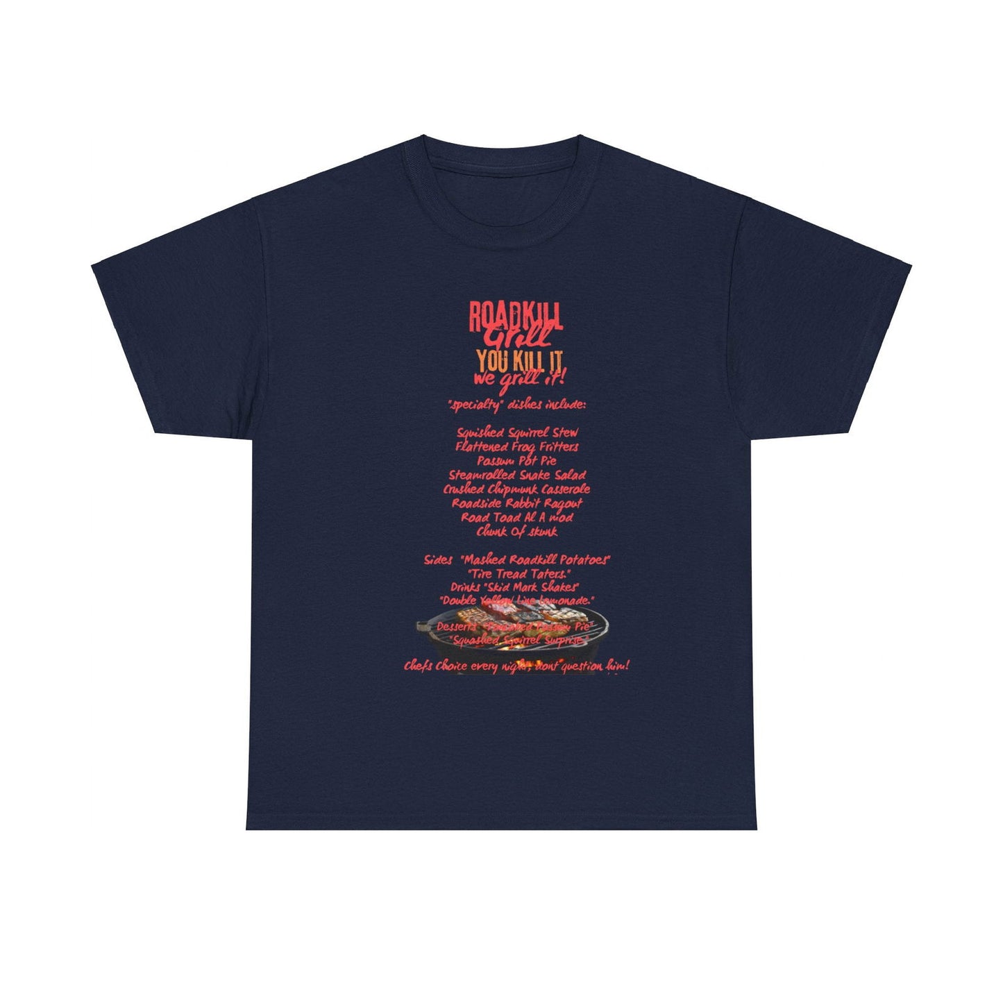 Road Kill Grill Unisex Heavy Cotton Tee - S-Mart Shop Smart Treasures