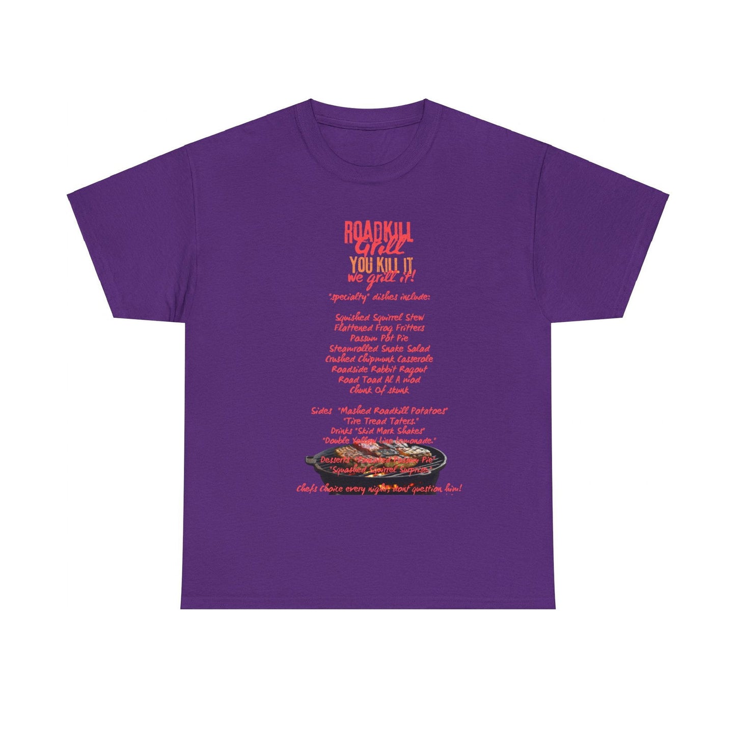 Road Kill Grill Unisex Heavy Cotton Tee - S-Mart Shop Smart Treasures