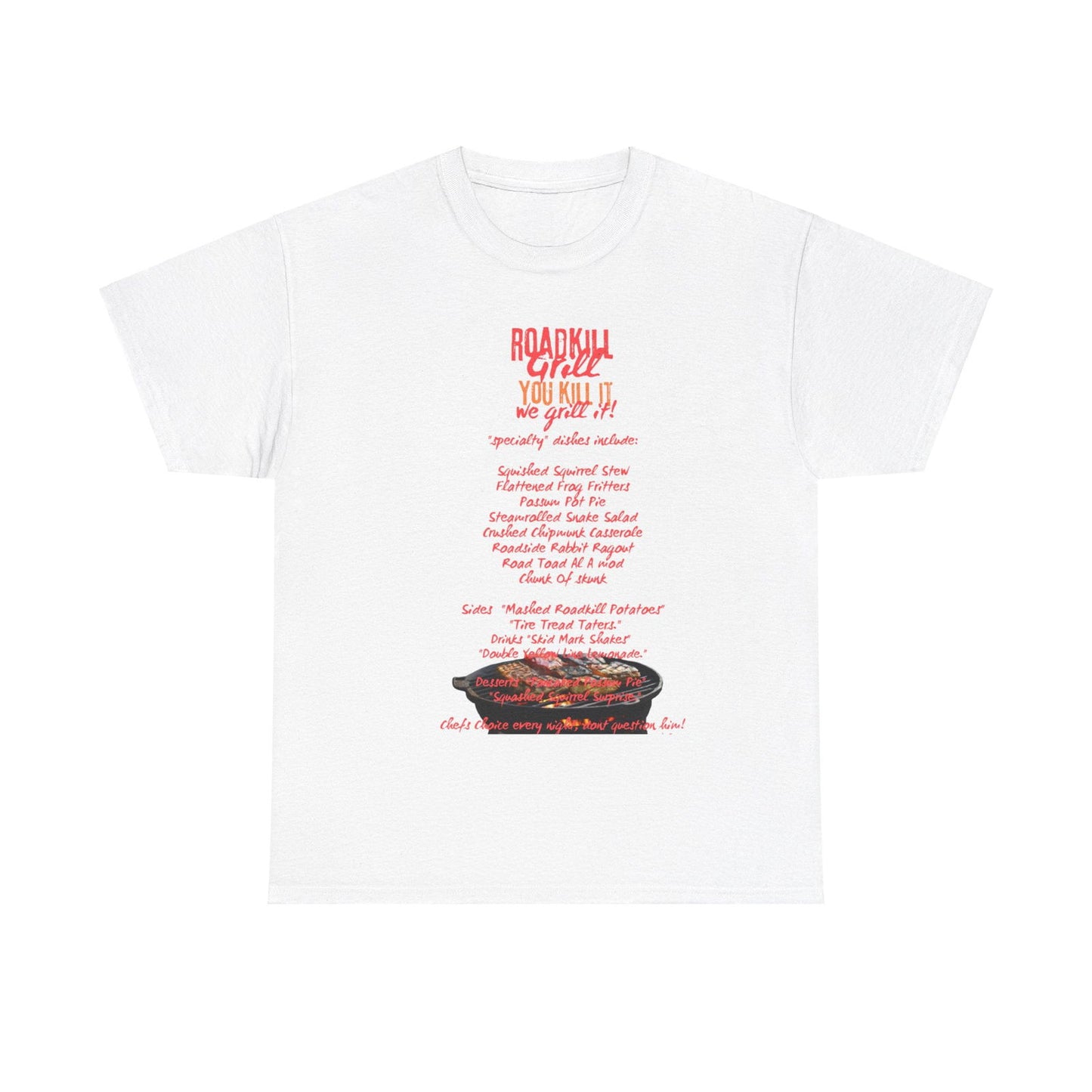 Road Kill Grill Unisex Heavy Cotton Tee - S-Mart Shop Smart Treasures