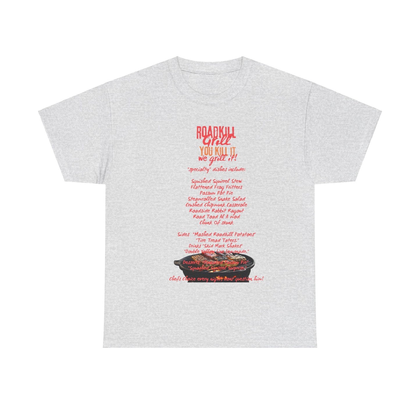 Road Kill Grill Unisex Heavy Cotton Tee - S-Mart Shop Smart Treasures