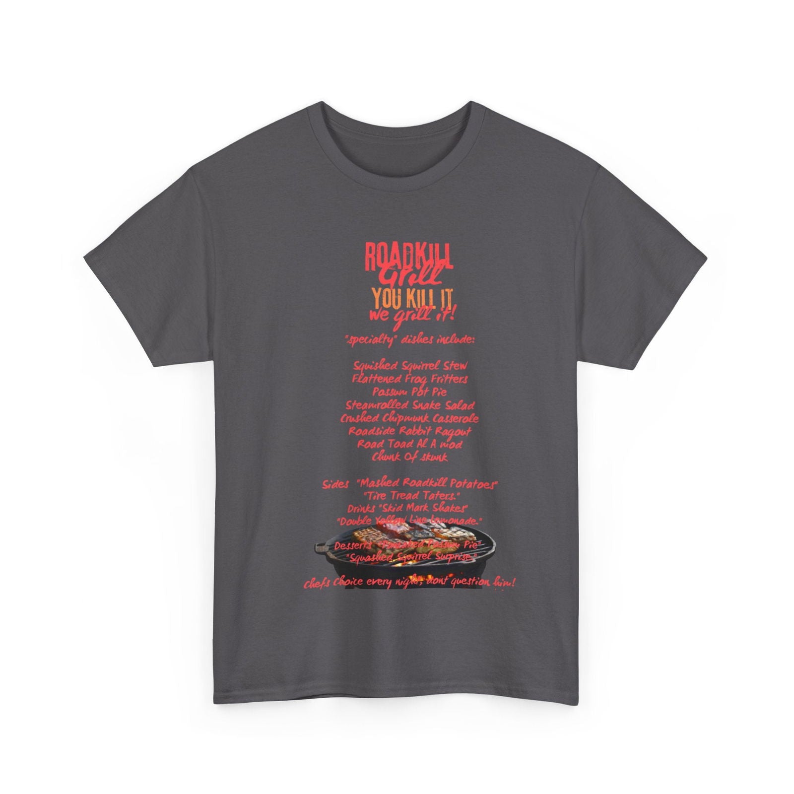 Road Kill Grill Unisex Heavy Cotton Tee - S-Mart Shop Smart Treasures