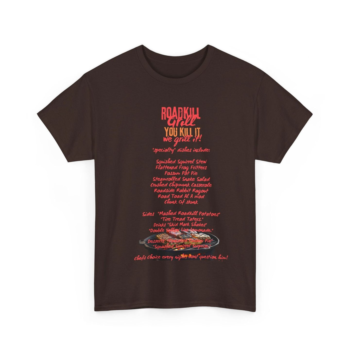 Road Kill Grill Unisex Heavy Cotton Tee - S-Mart Shop Smart Treasures