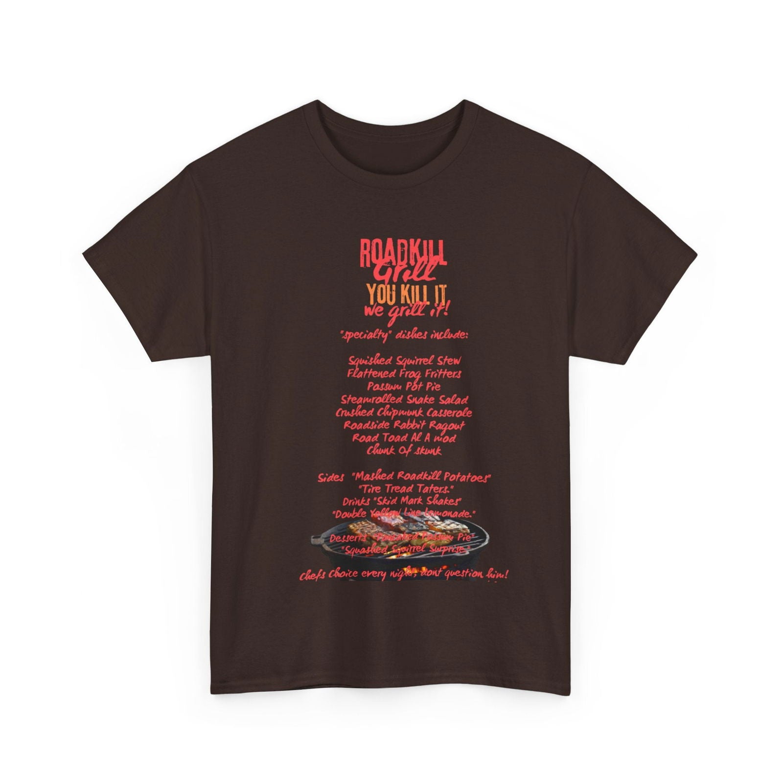 Road Kill Grill Unisex Heavy Cotton Tee - S-Mart Shop Smart Treasures