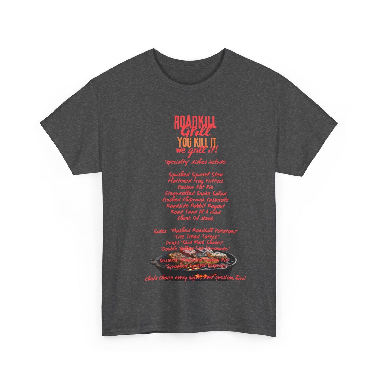 Road Kill Grill Unisex Heavy Cotton Tee - S-Mart Shop Smart Treasures