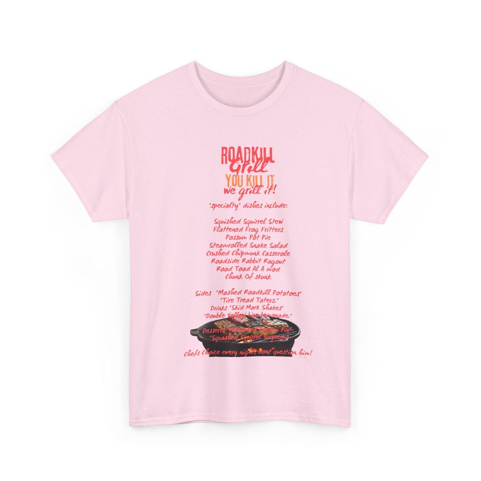 Road Kill Grill Unisex Heavy Cotton Tee - S-Mart Shop Smart Treasures