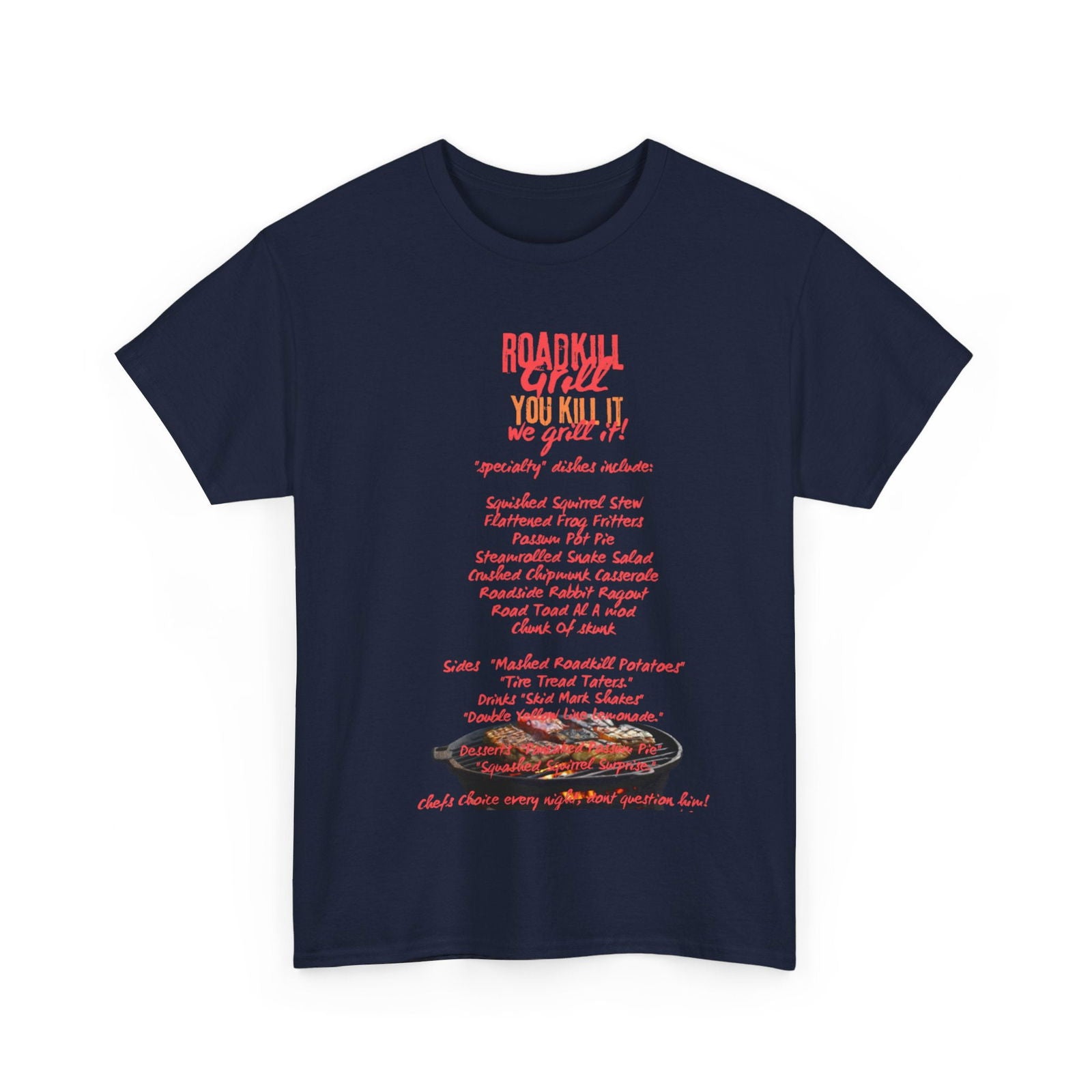 Road Kill Grill Unisex Heavy Cotton Tee - S-Mart Shop Smart Treasures
