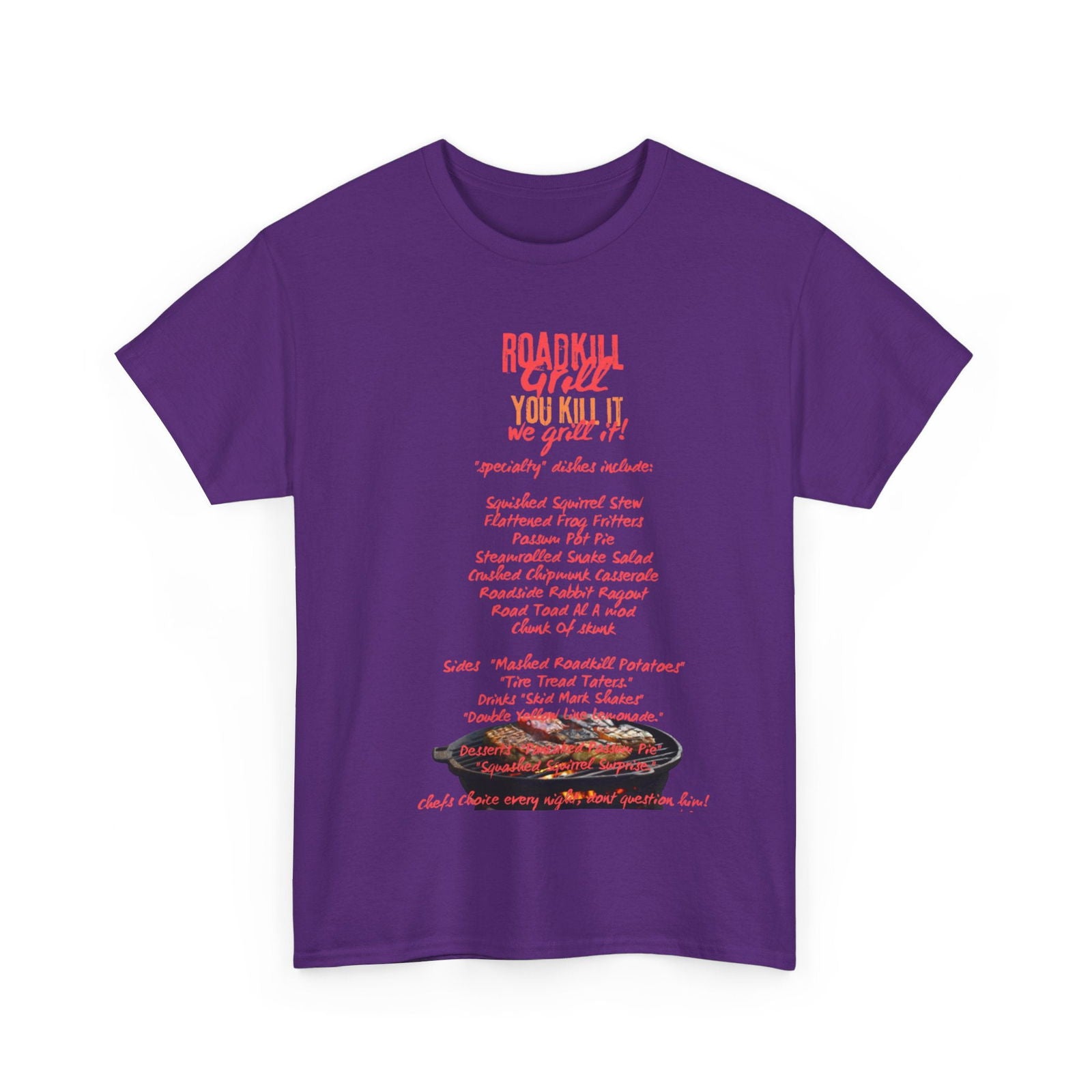 Road Kill Grill Unisex Heavy Cotton Tee - S-Mart Shop Smart Treasures