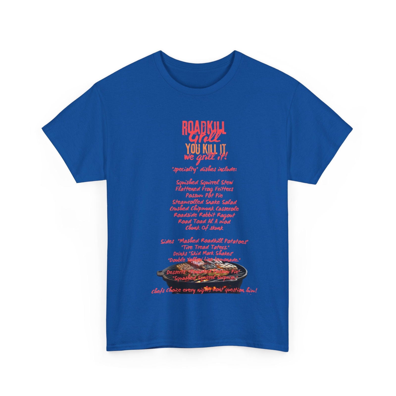 Road Kill Grill Unisex Heavy Cotton Tee - S-Mart Shop Smart Treasures