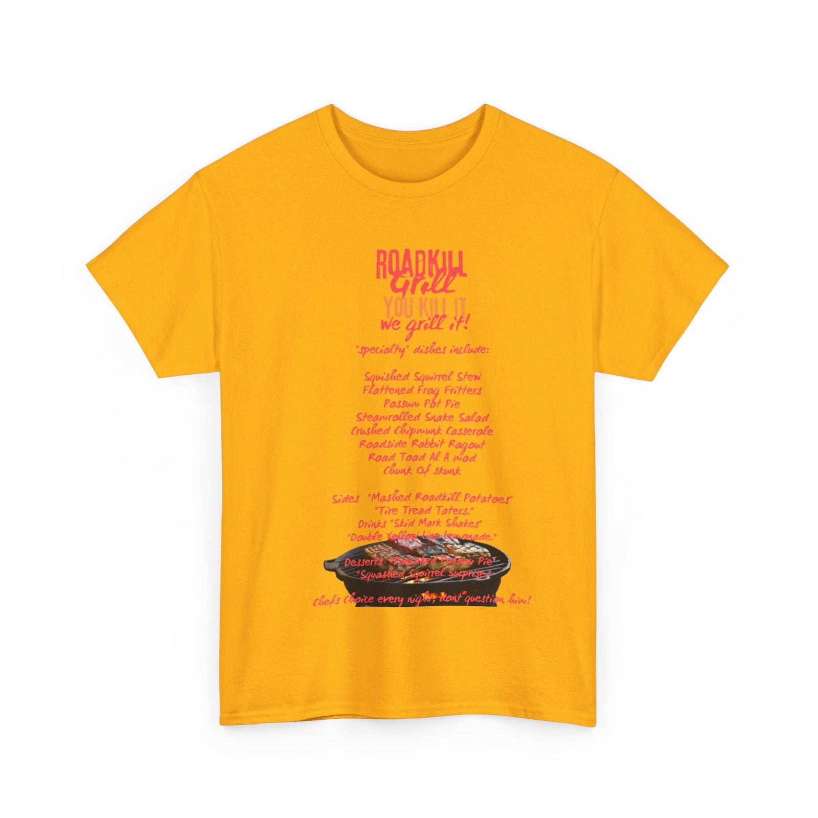 Road Kill Grill Unisex Heavy Cotton Tee - S-Mart Shop Smart Treasures
