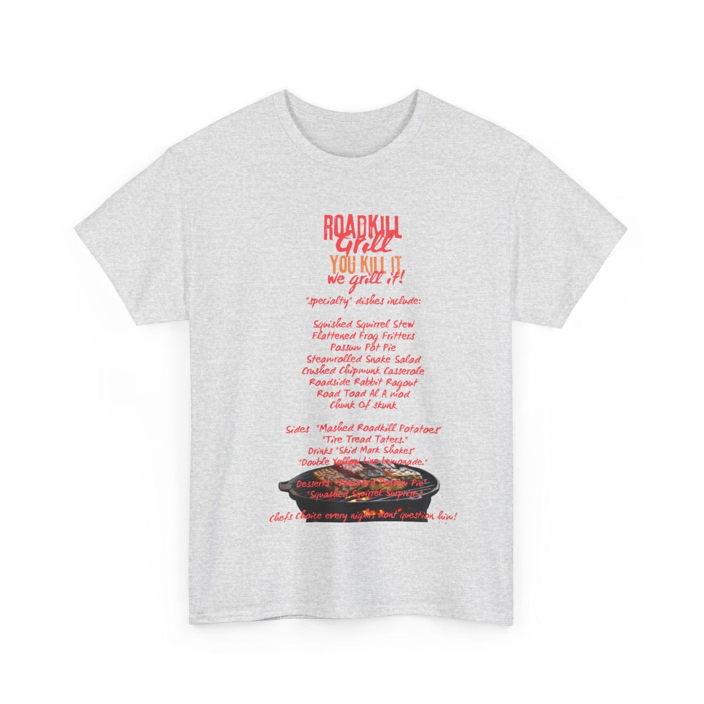Road Kill Grill Unisex Heavy Cotton Tee - S-Mart Shop Smart Treasures