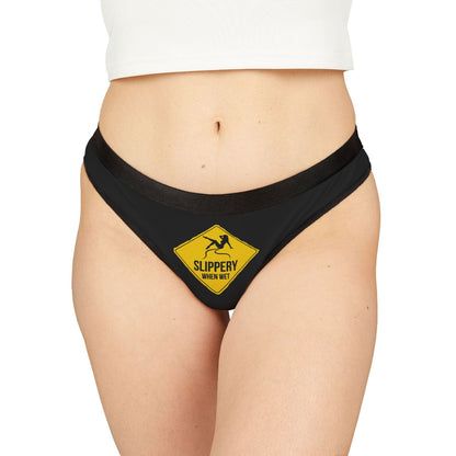 Slippery When Wet Women's Thongs (AOP) - S-Mart Shop Smart Treasures