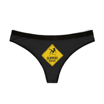 Slippery When Wet Women's Thongs (AOP) - S-Mart Shop Smart Treasures