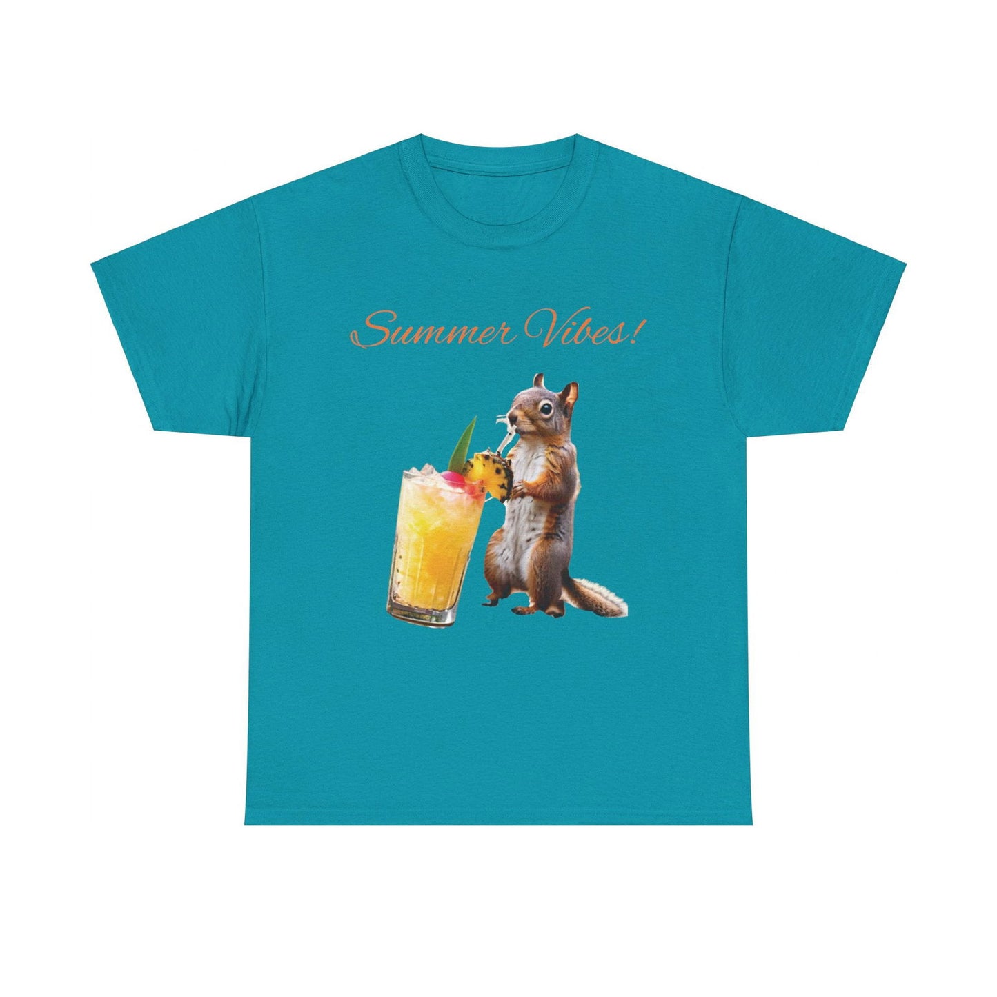 Summer Squirrel Chill Unisex Heavy Cotton Tee - S-Mart Shop Smart Treasures