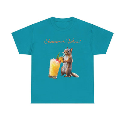 Summer Squirrel Chill Unisex Heavy Cotton Tee - S-Mart Shop Smart Treasures