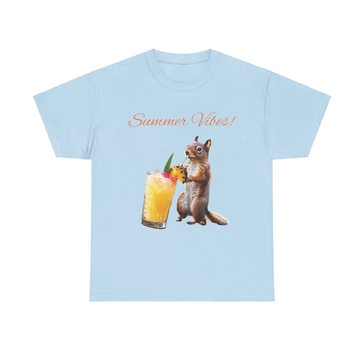 Summer Squirrel Chill Unisex Heavy Cotton Tee - S-Mart Shop Smart Treasures