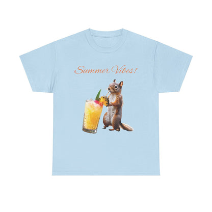 Summer Squirrel Chill Unisex Heavy Cotton Tee - S-Mart Shop Smart Treasures