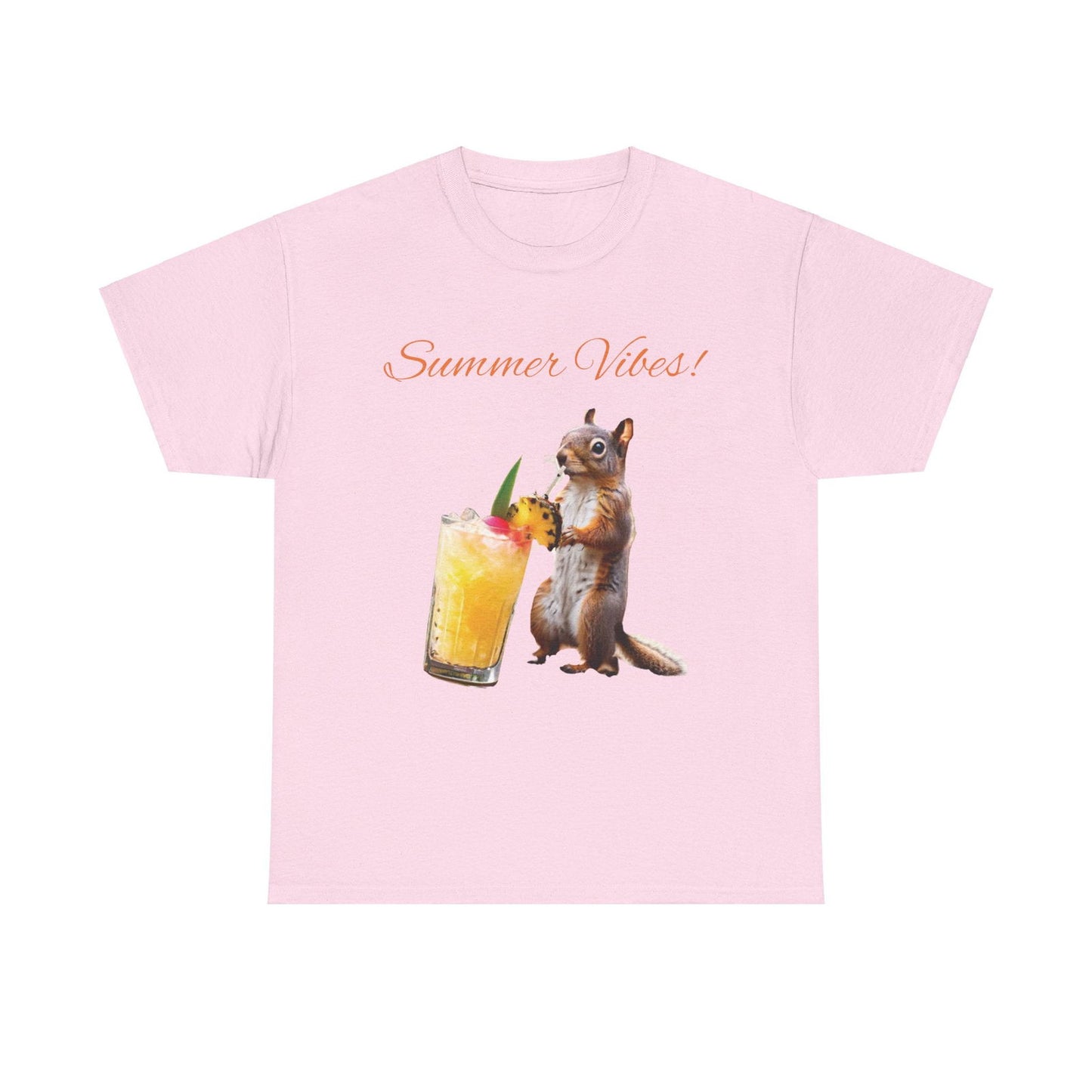 Summer Squirrel Chill Unisex Heavy Cotton Tee - S-Mart Shop Smart Treasures