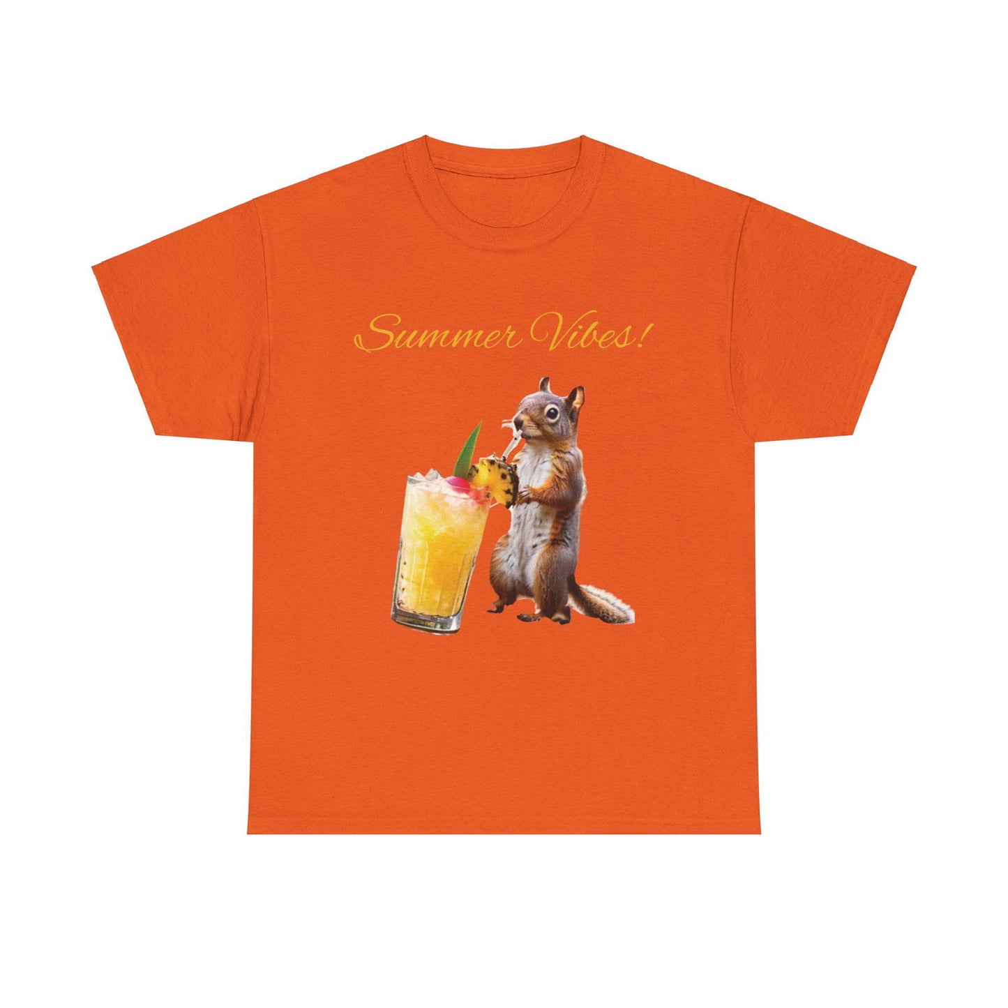 Summer Squirrel Chill Unisex Heavy Cotton Tee - S-Mart Shop Smart Treasures