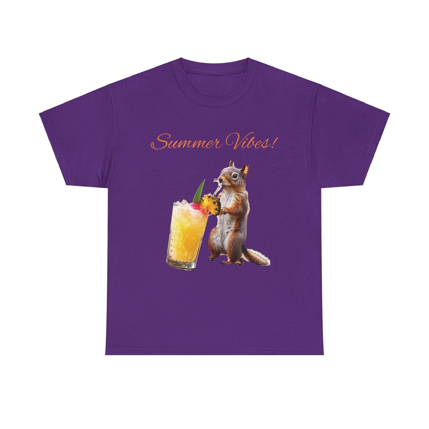 Summer Squirrel Chill Unisex Heavy Cotton Tee - S-Mart Shop Smart Treasures