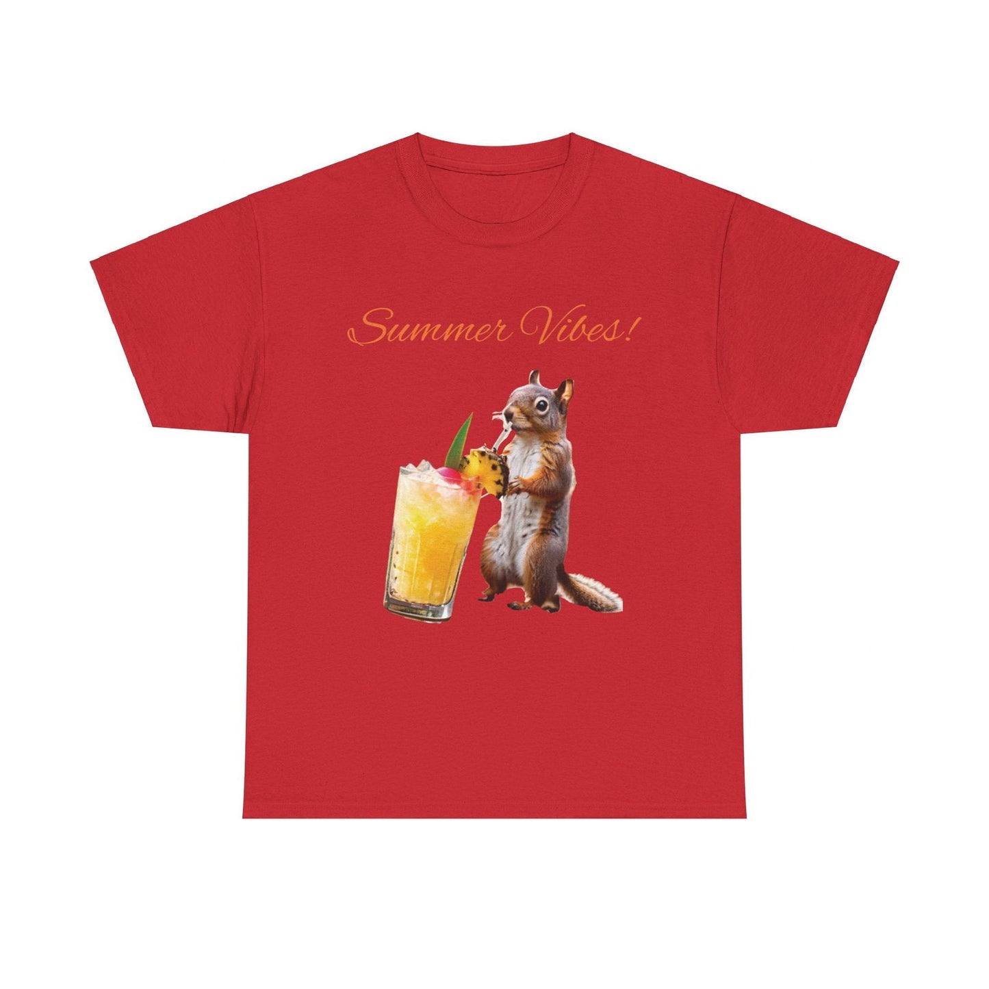 Summer Squirrel Chill Unisex Heavy Cotton Tee - S-Mart Shop Smart Treasures
