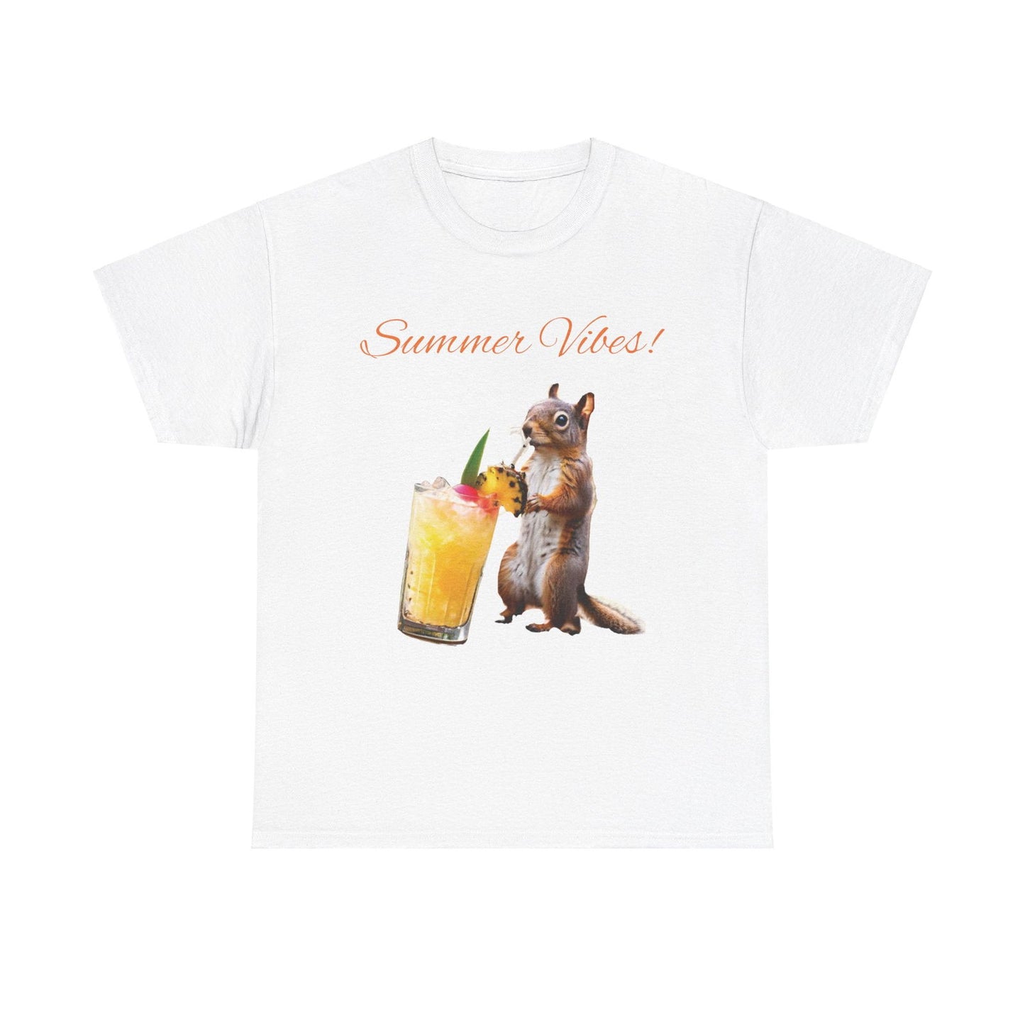 Summer Squirrel Chill Unisex Heavy Cotton Tee - S-Mart Shop Smart Treasures