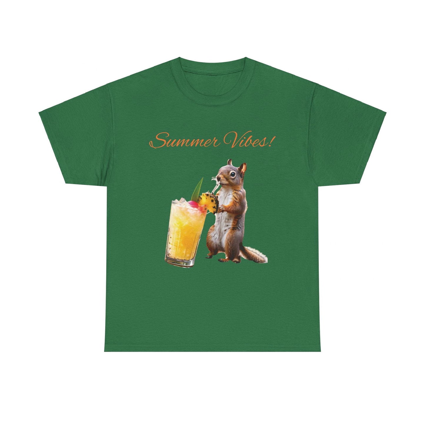Summer Squirrel Chill Unisex Heavy Cotton Tee - S-Mart Shop Smart Treasures